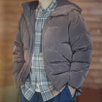 Maden New Casual 90% White Duck Down Hooded Grey Jacket Thickened Warm Coat for Men's Winter Clothes Versatile Puffer Jacket