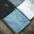 Maden Men's Vintage Heavyweight 300g T-Shirt Solid Color 100% Cotton Crewneck T-shirts White Classic Unisex Short Sleeve Tees