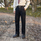 Red Tornado Black Men's Jeans Relaxed Fit 14.5oz Selvedge Denim Officer Trousers