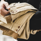 Maden American Vintage Khaki Mountain Pants Washed Mid Waist Straight Leg Casual Pants Men's Trendy Long