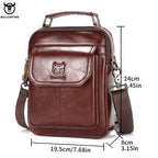 7.9 inch genuine leather shoulder bag