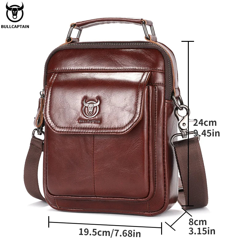 7.9 inch genuine leather shoulder bag
