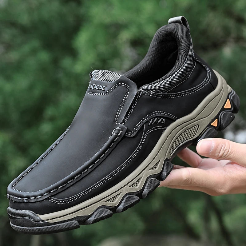 Men's Casual Shoes Cowhide Loafers Slip-On