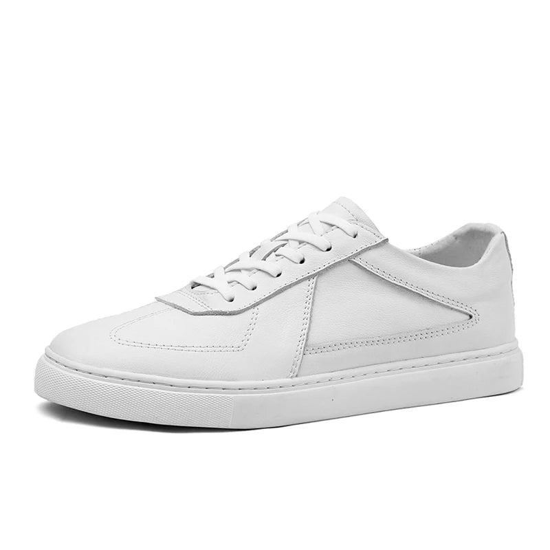Men's Leather Casual Shoes, Vulcanized Footwear