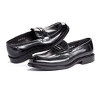 Men's Formal Leather Shoes British Style Oxford Loafers Round Toe Breathable Non-Slip Business Dress Wedding Office Casual Shoes