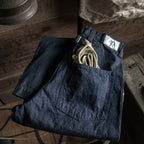 Bronson Naval 1917 1st Fatigue Dungaree Trousers 10.5oz Selvage Denim Jean Deck Pant