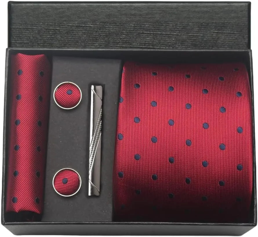 Men's Silk Plaid Tie Set