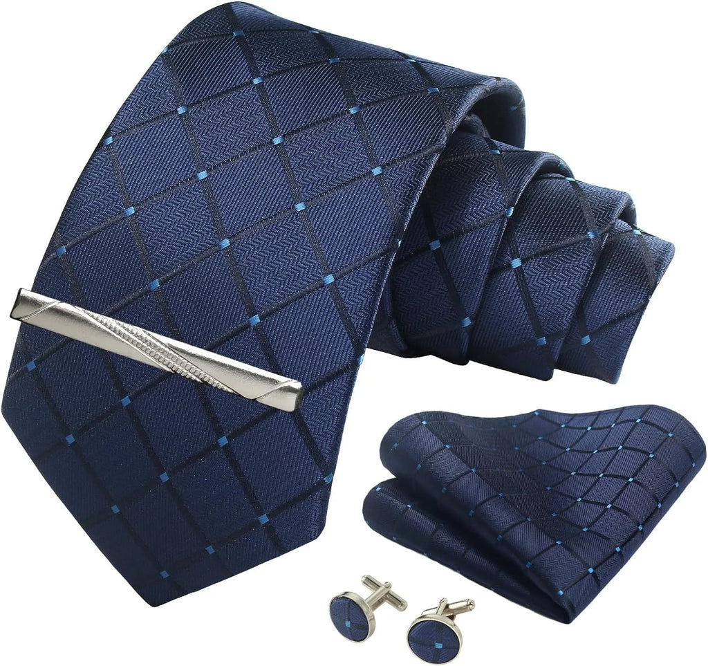 Men's Silk Plaid Tie Set
