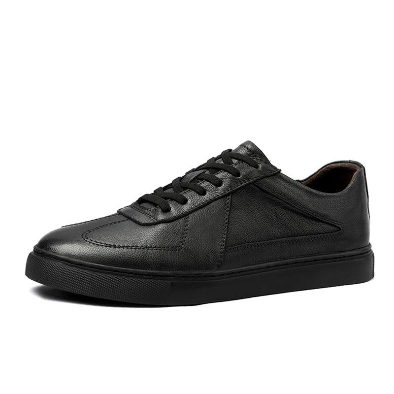 Men's Leather Casual Shoes, Vulcanized Footwear