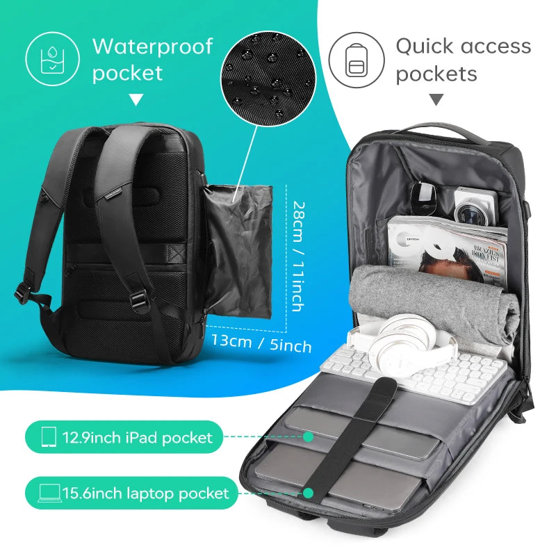 MARK RYDEN Anti Theft Backpack Men Multifunctional USB Water Repellent (15.6")