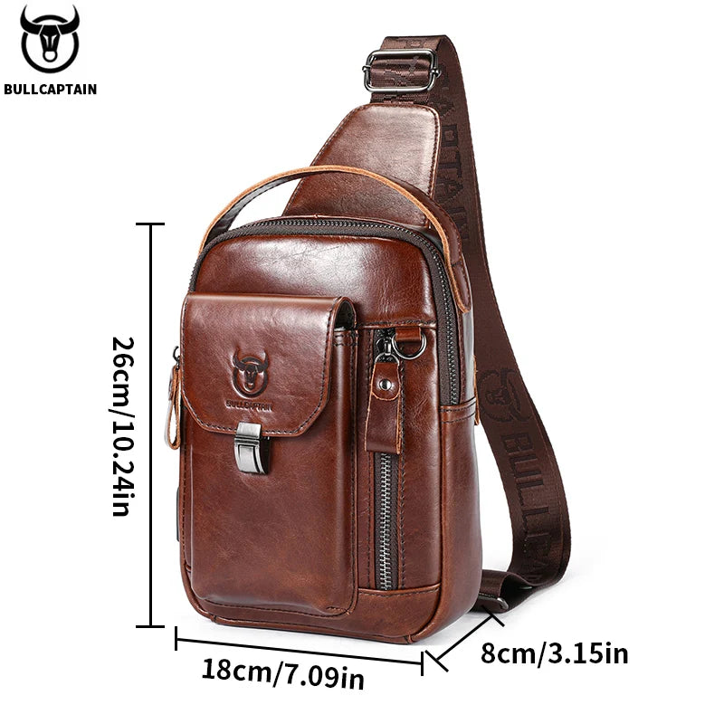 Genuine Leather Men's Shoulder Bag