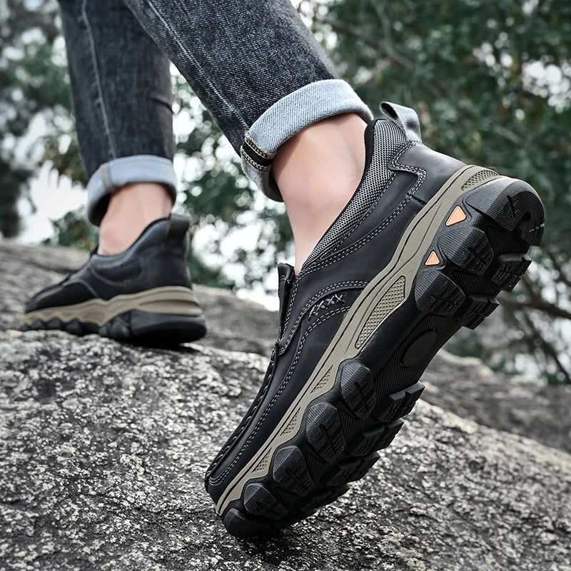 Men's Casual Shoes Cowhide Loafers Slip-On