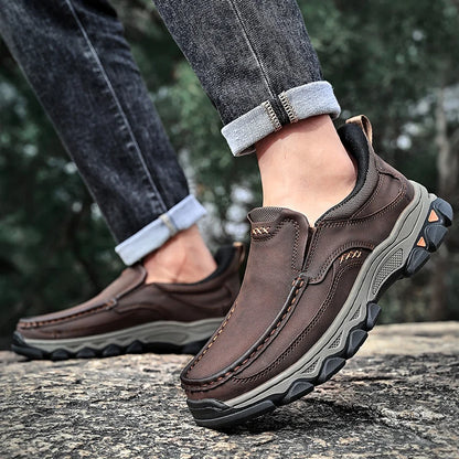 Men's Casual Shoes Cowhide Loafers Slip-On