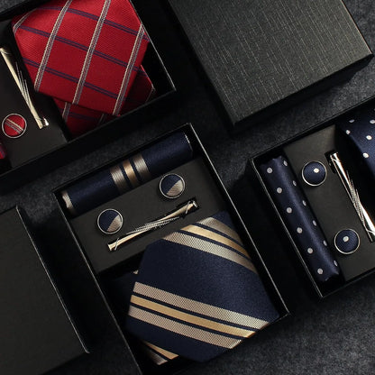 Men's Silk Plaid Tie Set