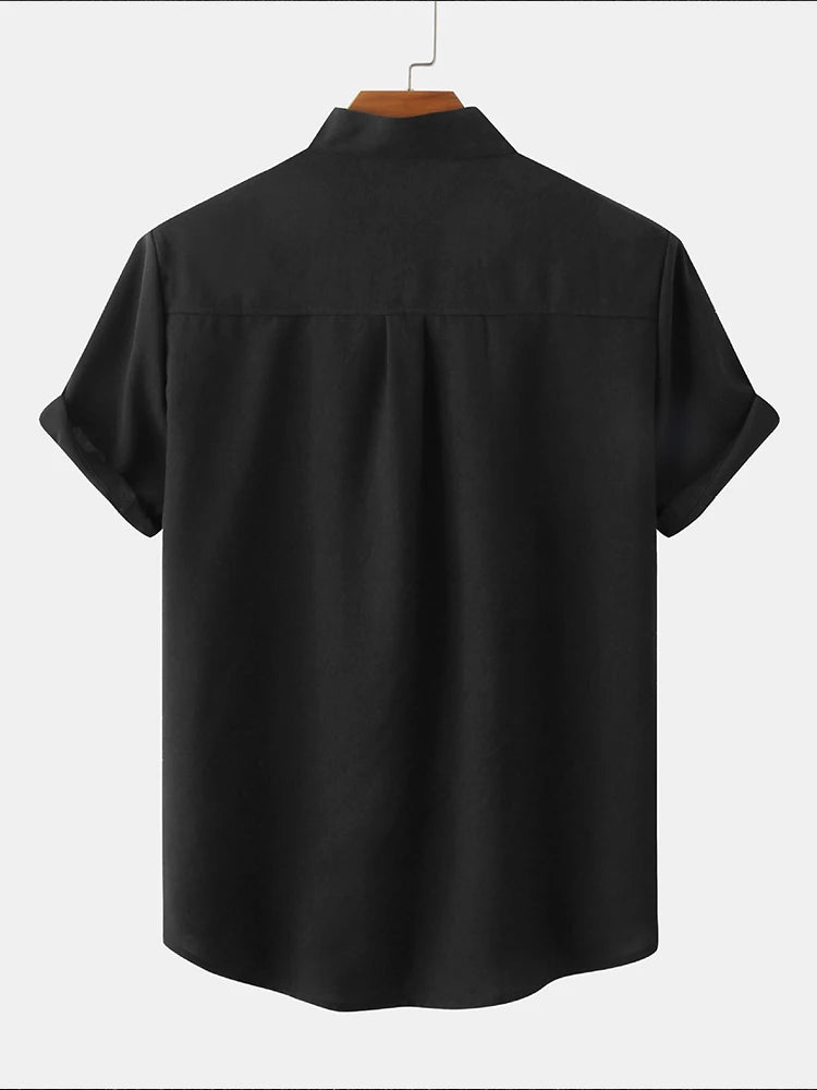 Men's Casual Cotton and Linen T-Shirt