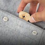 Maden Long-sleeved Henley Shirt for Men Three-button Classic Design Round Collar Beige Basic T-shirts Male Autumn Thin Tees