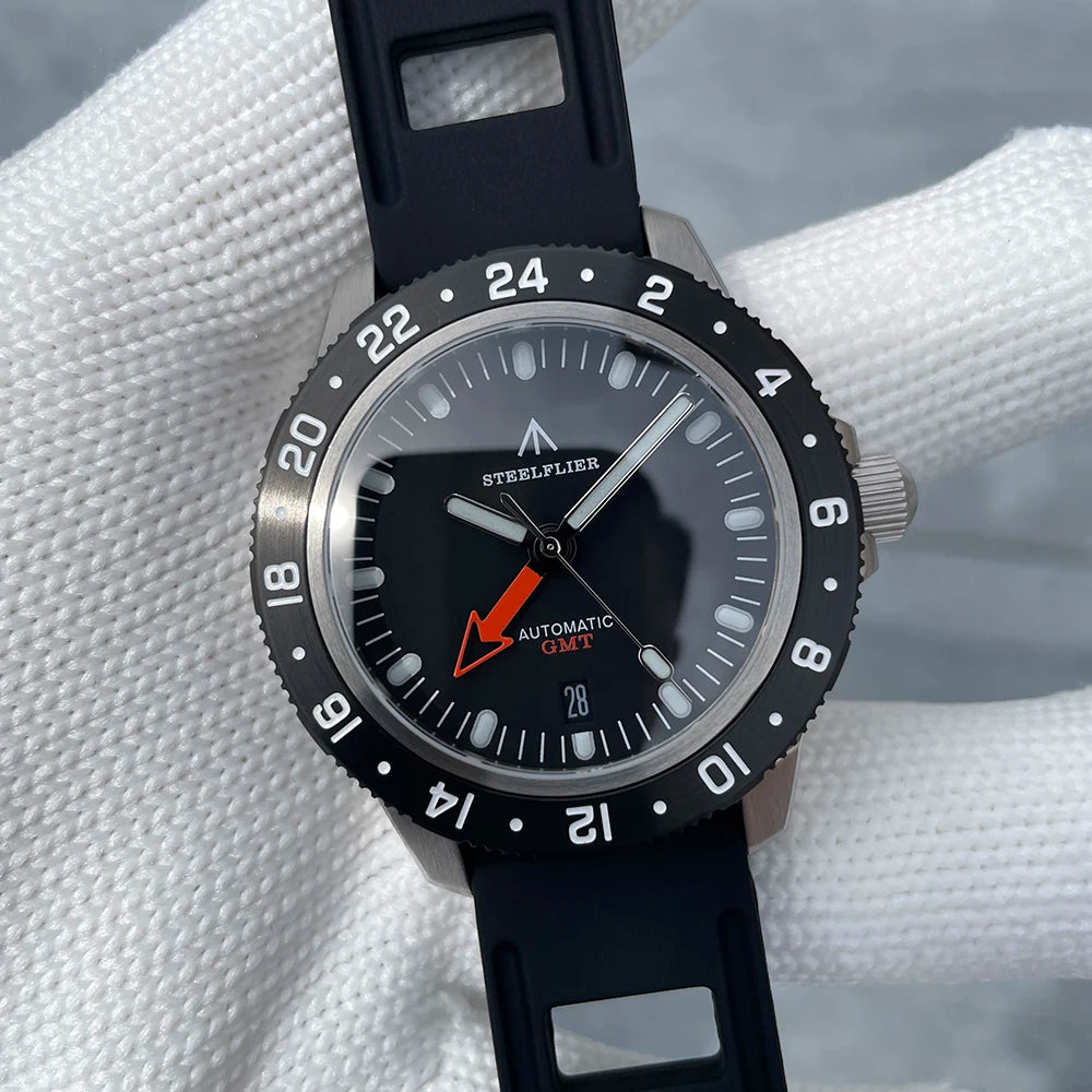 Superluminous Steel Bezel Wristwatch, Waterproof