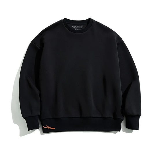 Maden Casual Round Neck Gray Sweathirts for Men Loose Comfortable Cotton Pullover Basic Style Autumn Outdoor Undershirt