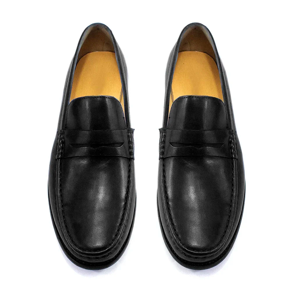 Luxury Genuine Leather Men's Penny Loafers Casual Office Business Dress Shoes Fashion Party Wedding Formal Male Footwear