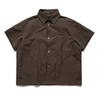 Japanese Vintage Work Shirt Men Quick Dry Short Sleeve Summer Streetwear Casual Cooling Fashion Casual Top Hrajuku Shirts Male