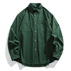 Japanese Streetwear High Quality Cargo Shirts For Men Vintage Casual Long Sleeve Spring Autumn Harajuku Thin Coat Mens Clothing