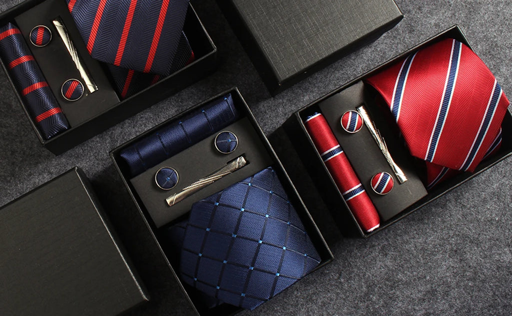 Men's Silk Plaid Tie Set
