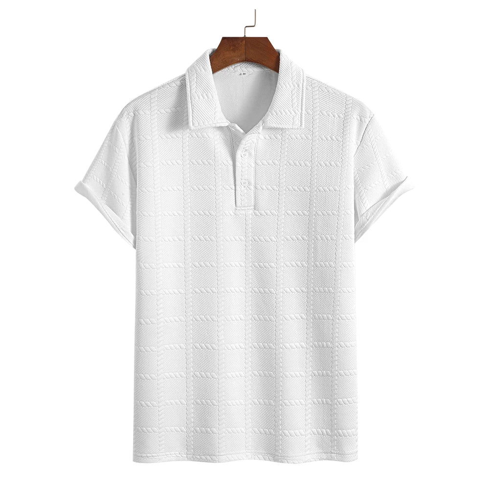 Men's Short Sleeve Knitted Polo Shirt