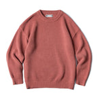 Vintage Gray Sweater, Chunky Knit Pullover, Round Neck