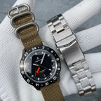 Superluminous Steel Bezel Wristwatch, Waterproof