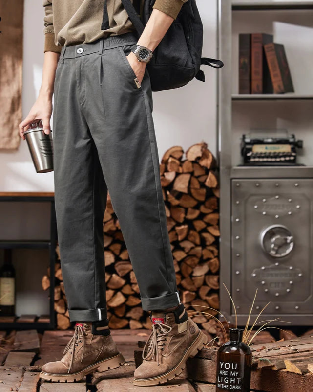 Men's Cargo Pants with Elastic Waistband