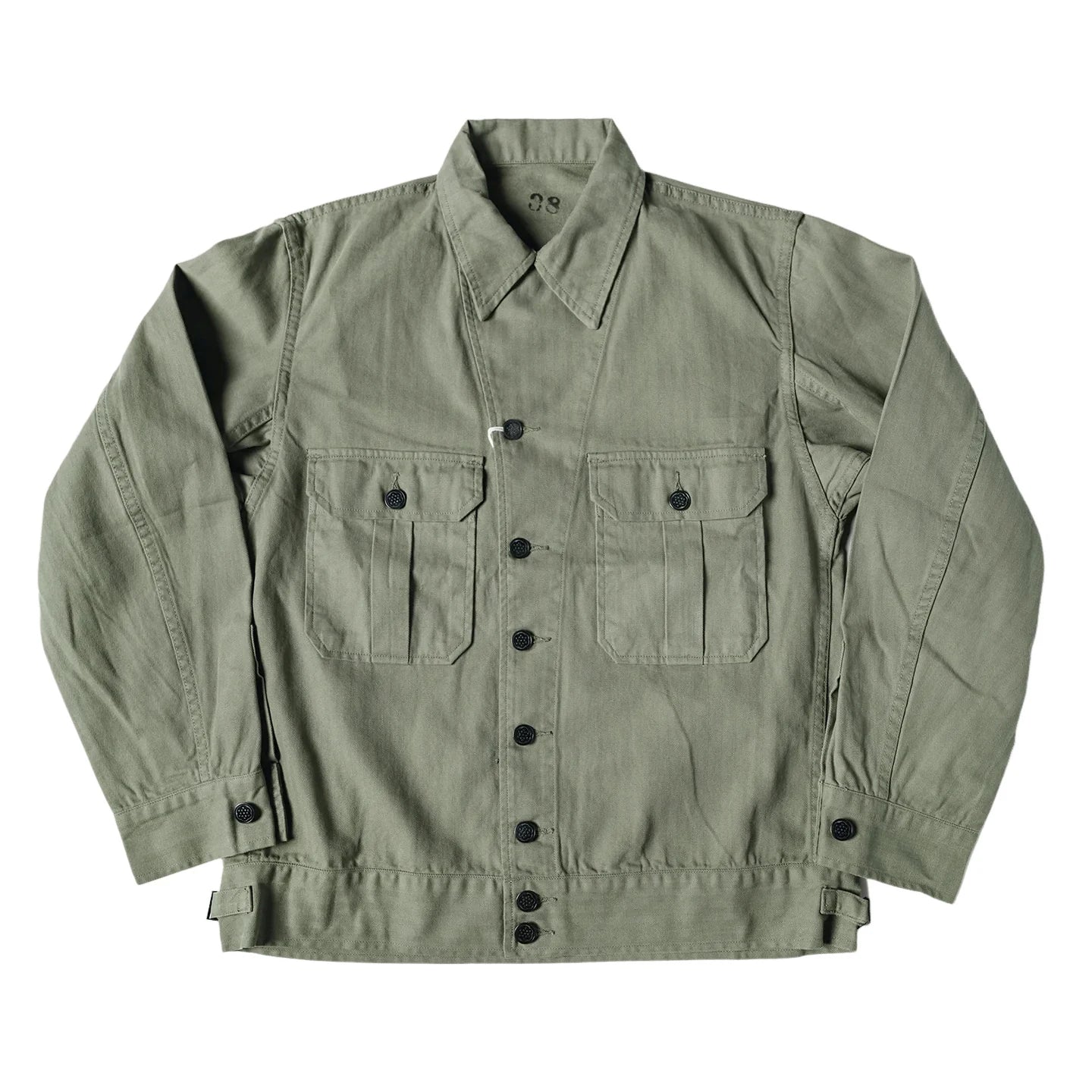 Bronson Army M-41 Herringbone Twill Jacket Vintage HBT Lapel Mens Outerwear
