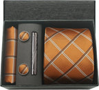 Men's Silk Plaid Tie Set