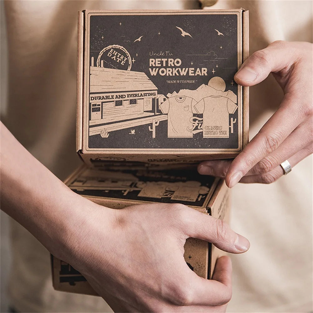 Maden 2023 Vintage Fashion Summer T Shirts for Men Crewneck Heavyweight Cotton Short Sleeve Tee Amekaji Tactical Tops