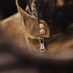 Maden Retro Corduroy Jacket with Stand-up Collar Zipper Flap Pockets Casual Solid Color Outwear for Men's Autumn Versatile Coat