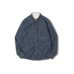 Maden Retro Slim Long Sleeve Denim Shirts