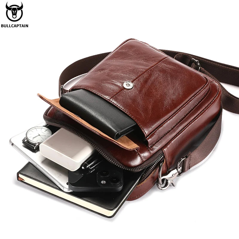 7.9 inch genuine leather shoulder bag