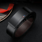 Men's Leather Belts with Automatic Buckle