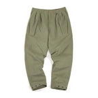 Maden Men's Vintage Military Green Cargo Pants Zipper Fly Loose Fit Pants Straight Leg Casual Pockets Spring and Fall Trousers