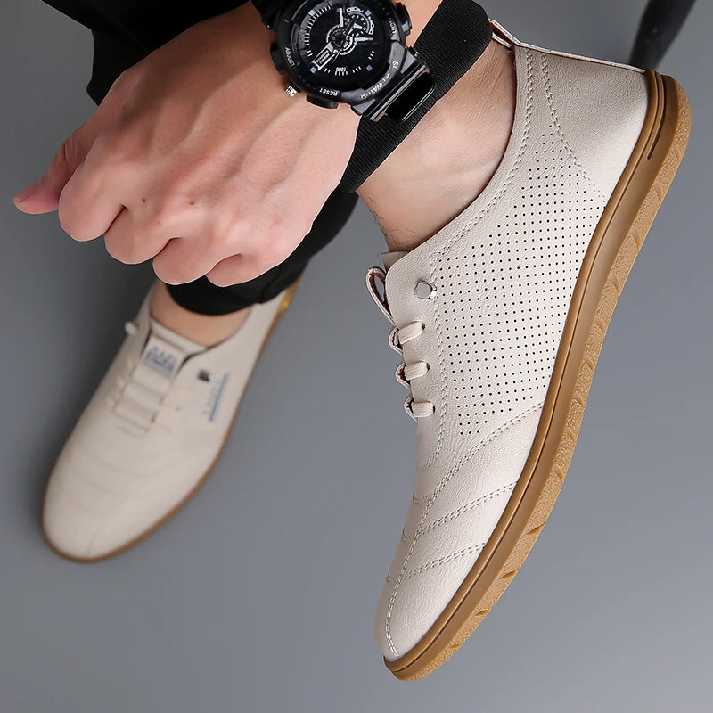 Breathable Men's Shoes, Fashion Leather Non-Slip,