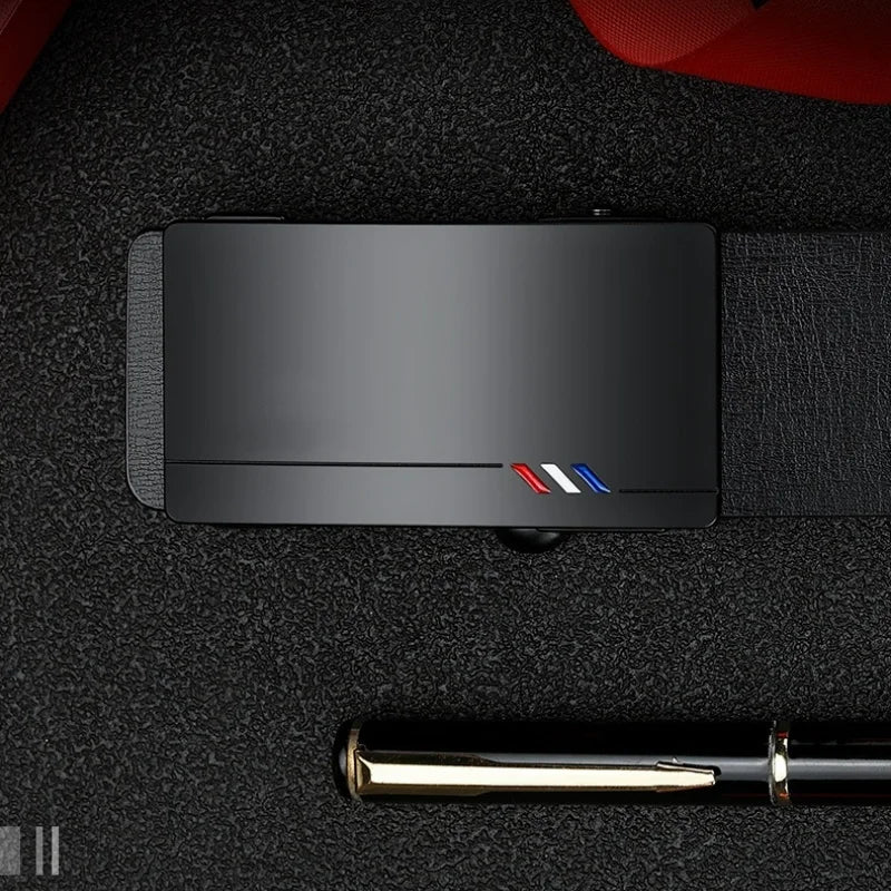 Men's Leather Belts with Automatic Buckle