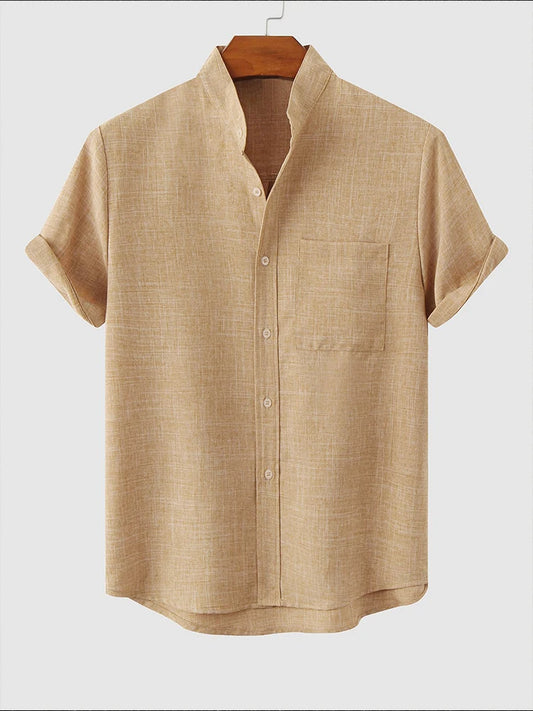 Men's Casual Cotton and Linen T-Shirt