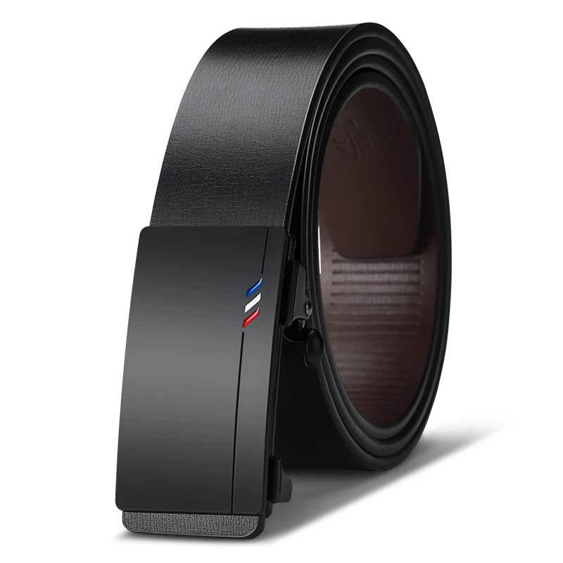 Men's Leather Belts with Automatic Buckle