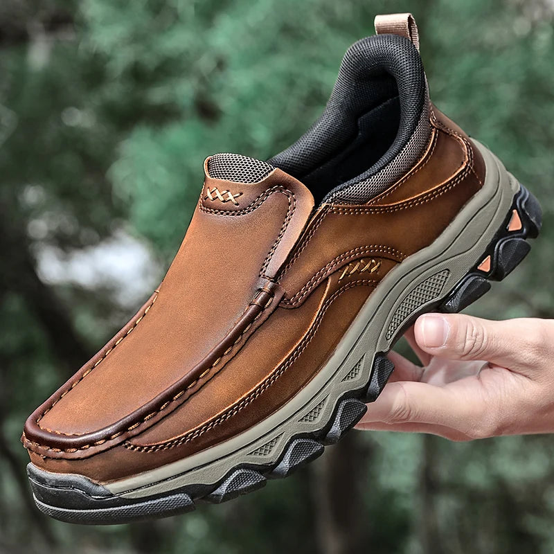 Men's Casual Shoes Cowhide Loafers Slip-On