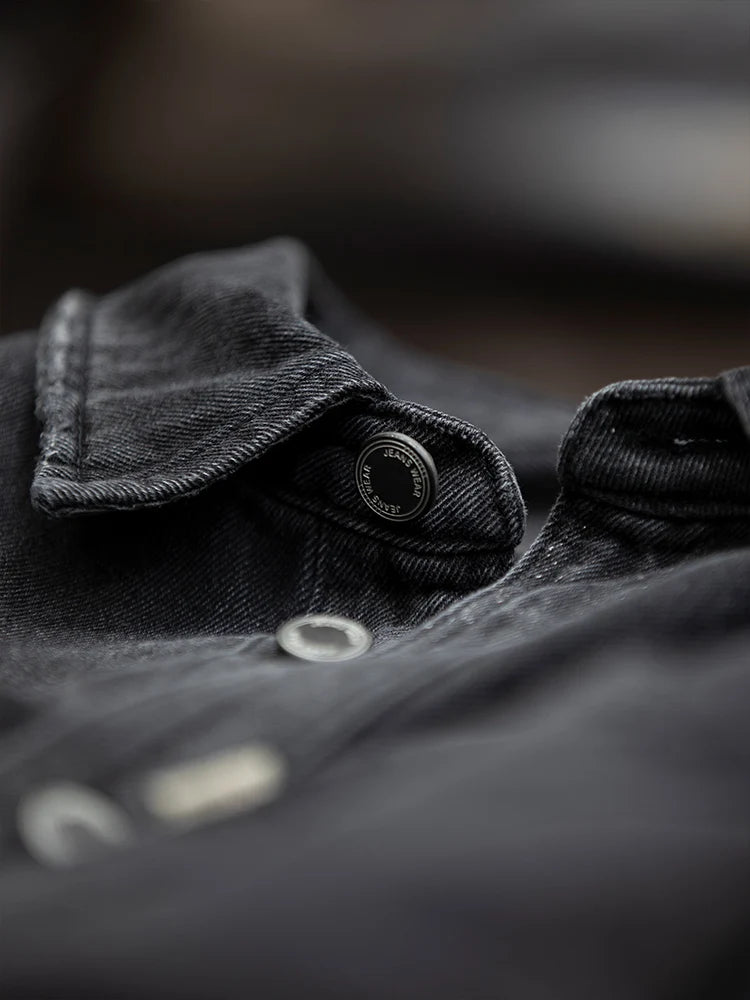 Japanese Vintage Distressed Cargo Shirts For Men Harajuku High Quality Casual Denim Shirt Plus Size Korean Fashion Coat Male