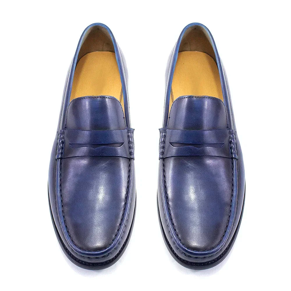 Luxury Genuine Leather Men's Penny Loafers Casual Office Business Dress Shoes Fashion Party Wedding Formal Male Footwear