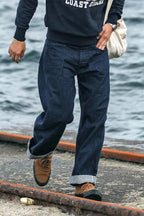 Bronson Naval 1917 1st Fatigue Dungaree Trousers 10.5oz Selvage Denim Jean Deck Pant