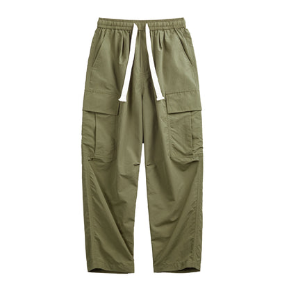 Maden Men Vintage Waterproof Cargo Pants Outdoor Baggy Multi-pocket Trousers Casual Straight Pants Spring and Autumn Plus Size