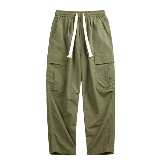 Maden Men Vintage Waterproof Cargo Pants Outdoor Baggy Multi-pocket Trousers Casual Straight Pants Spring and Autumn Plus Size
