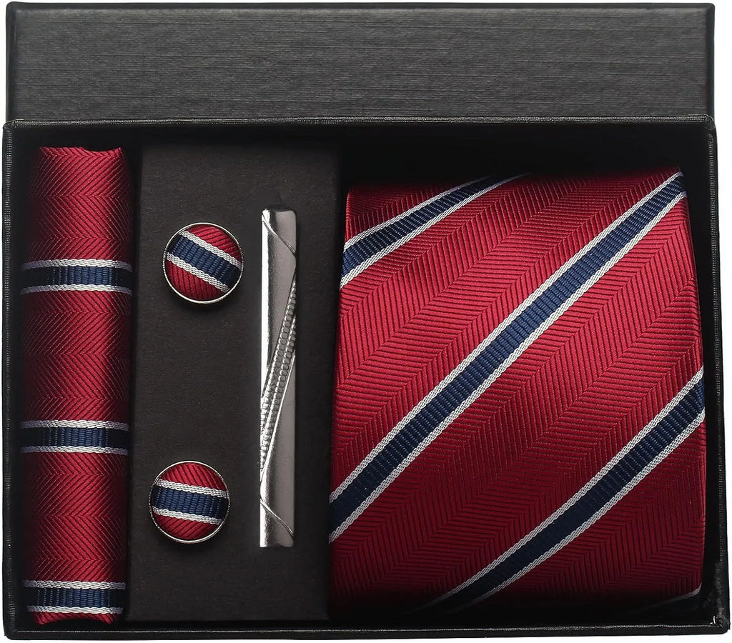 Men's Silk Plaid Tie Set