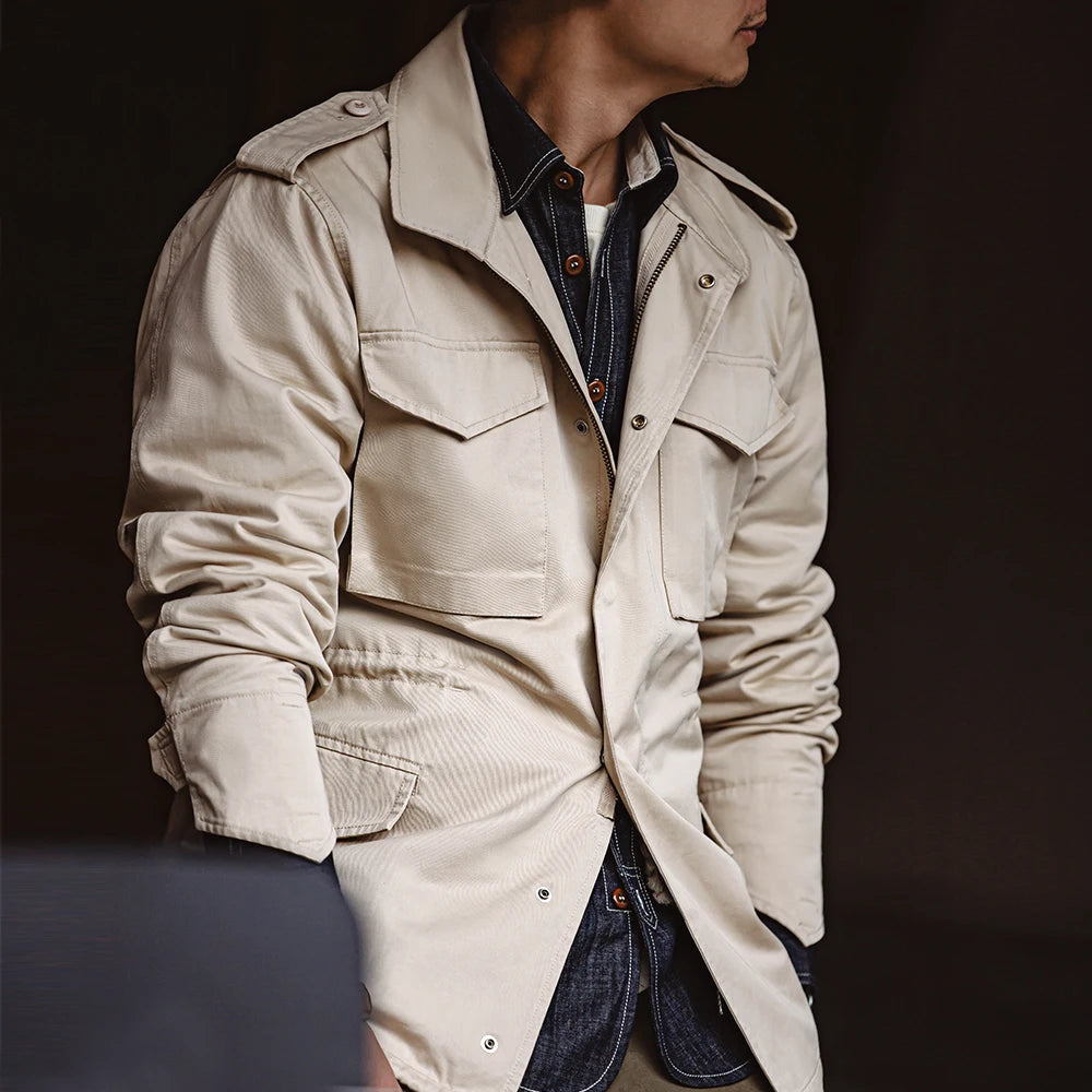 Maden Vintage M65 Jackets for Men Outdoor Windbreaker Tactical Coats Oversize Racing Hiking Jacket Male Brand Clothing